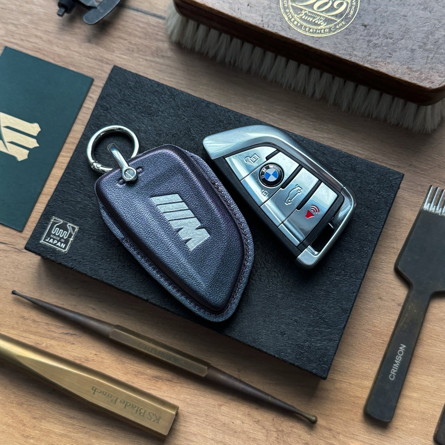 BMW Car Key Fob Cover Leather