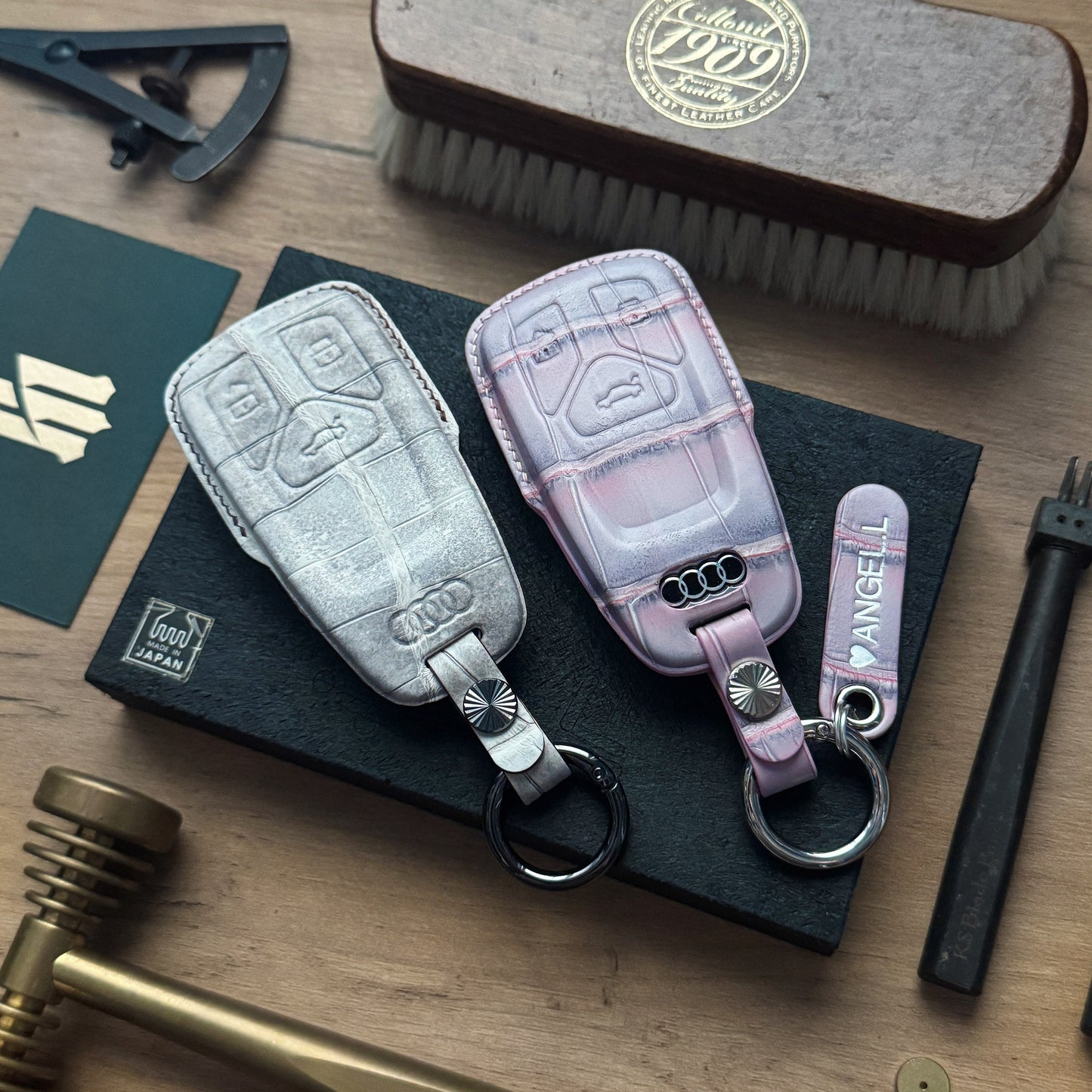 Audi Car Key Fob Cover Leather