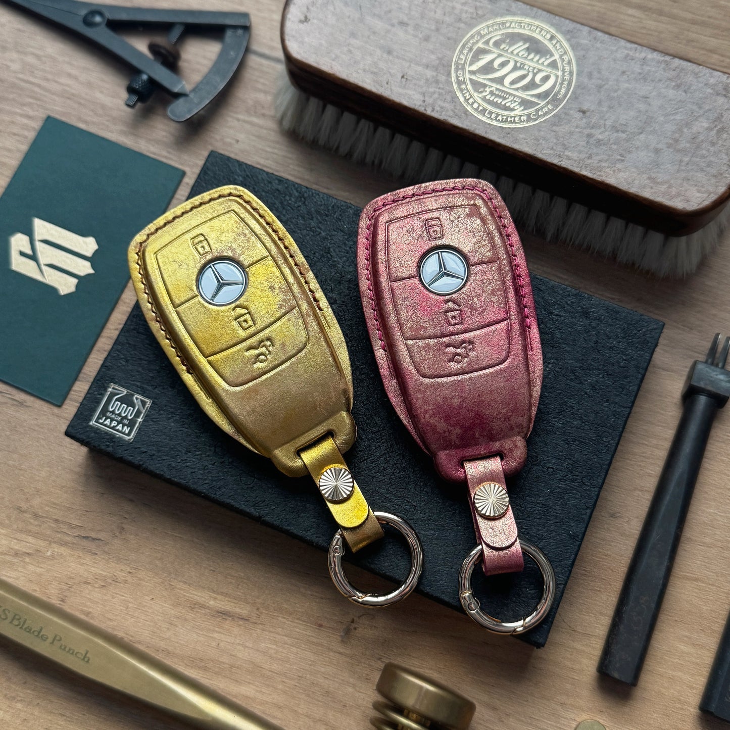 Mercedes Car Key Fob Cover Leather