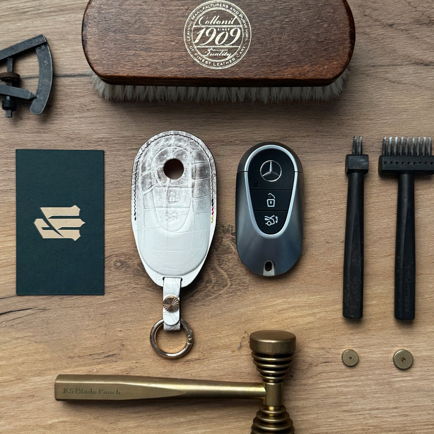 Mercedes Car Key Fob Cover Leather