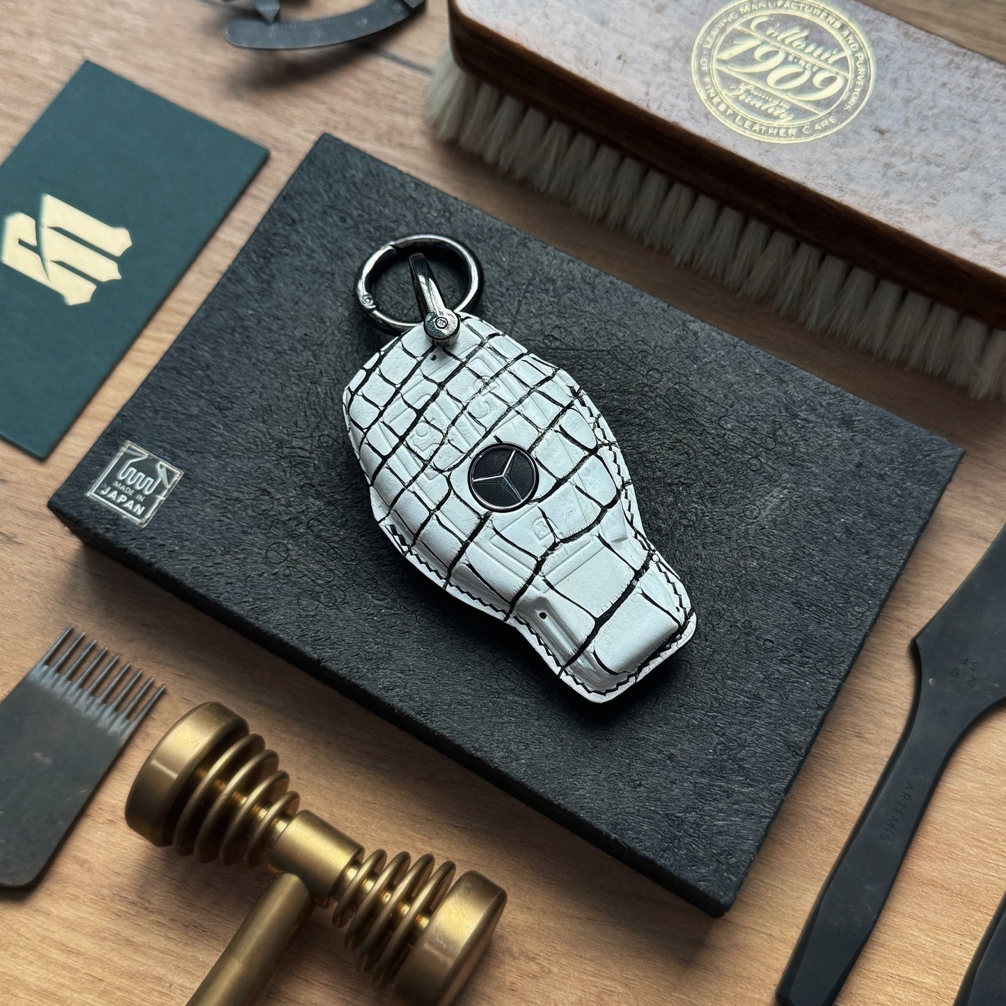 Mercedes Car Key Fob Cover Leather