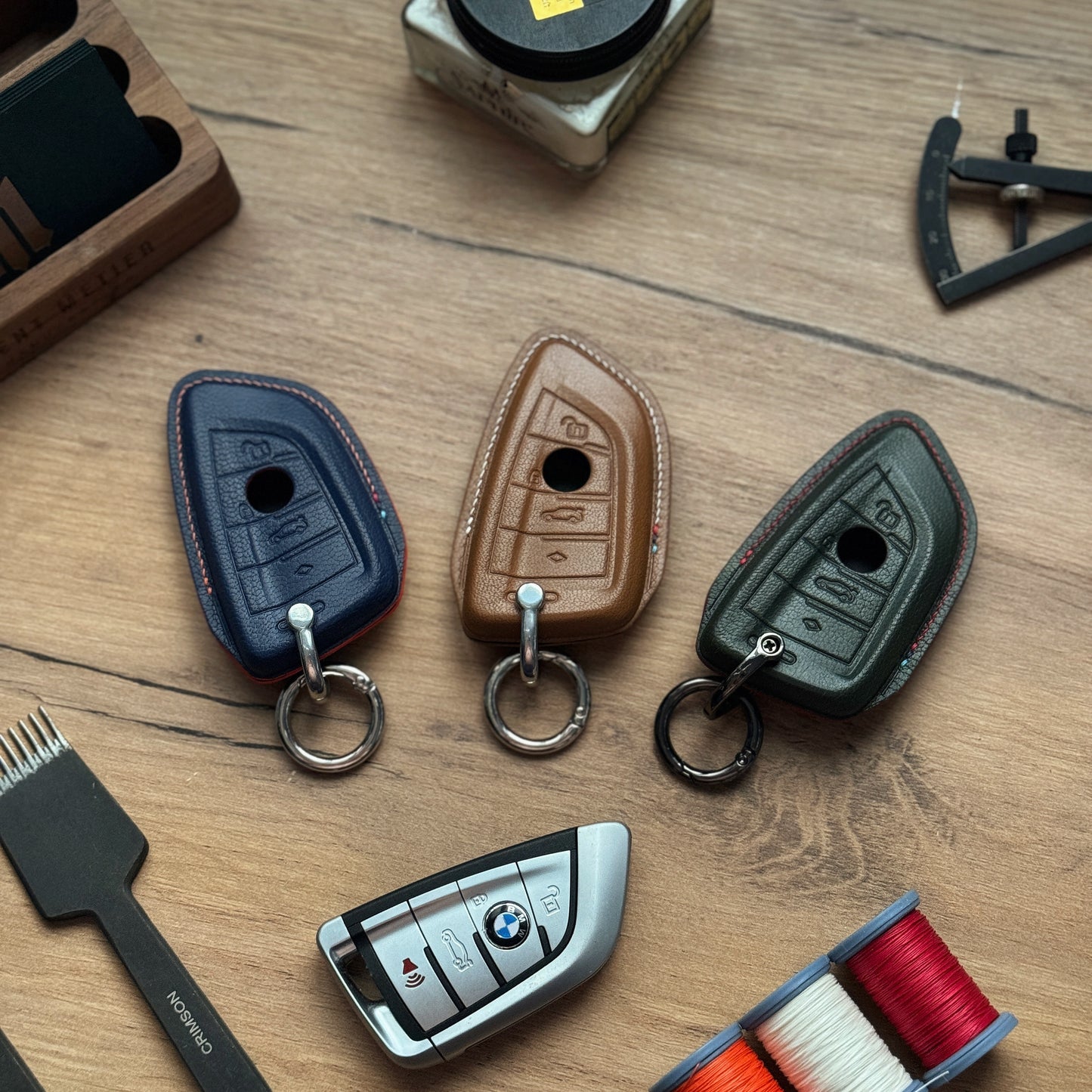 BMW Car Key Fob Cover Leather