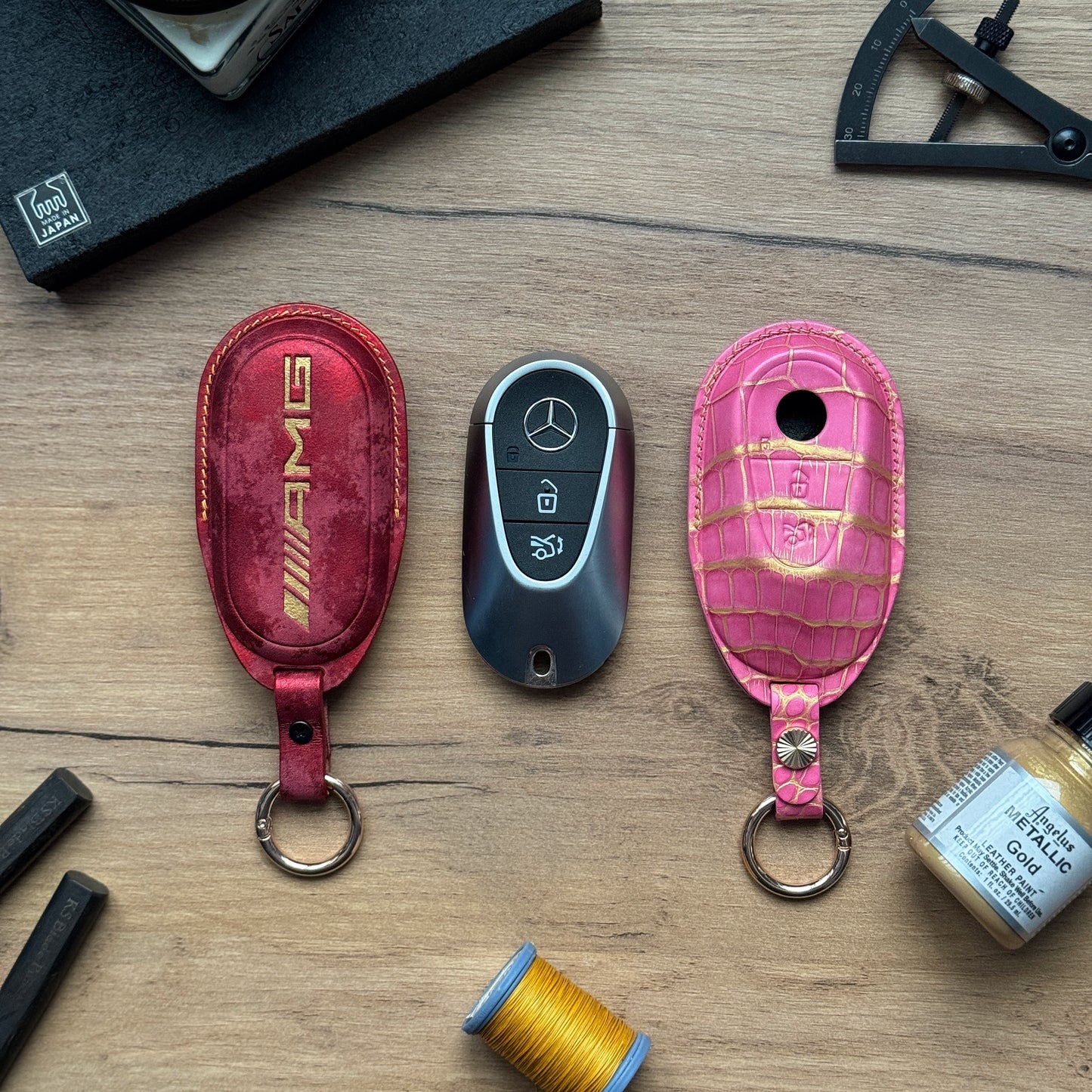 Mercedes Car Key Fob Cover Leather
