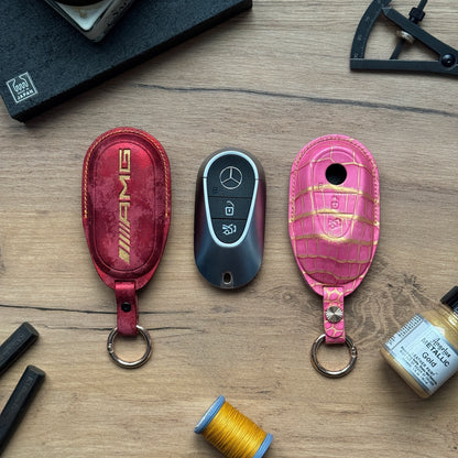Mercedes Car Key Fob Cover Leather