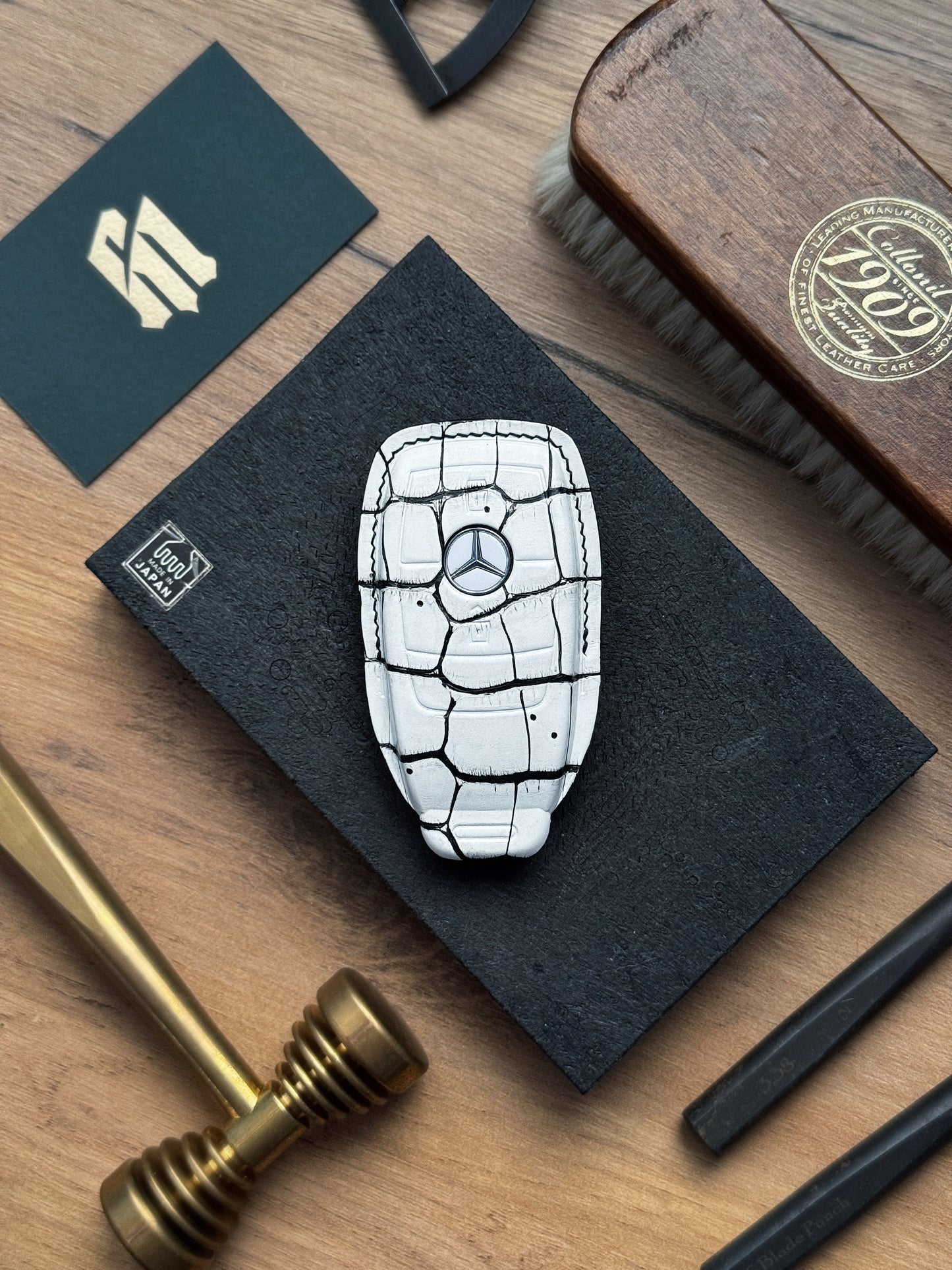 Mercedes Car Key Fob Cover Leather