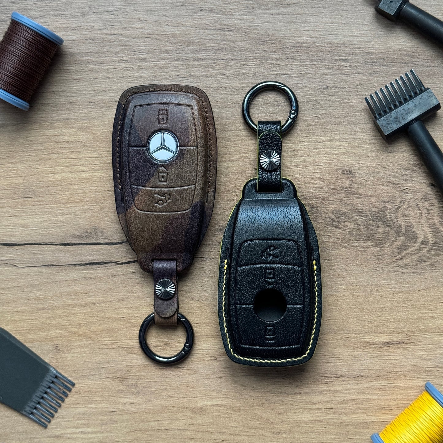 Mercedes Car Key Fob Cover Leather