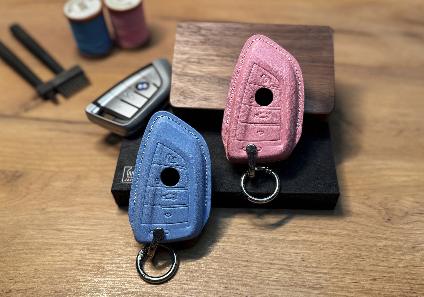 BMW Car Key Fob Cover Leather