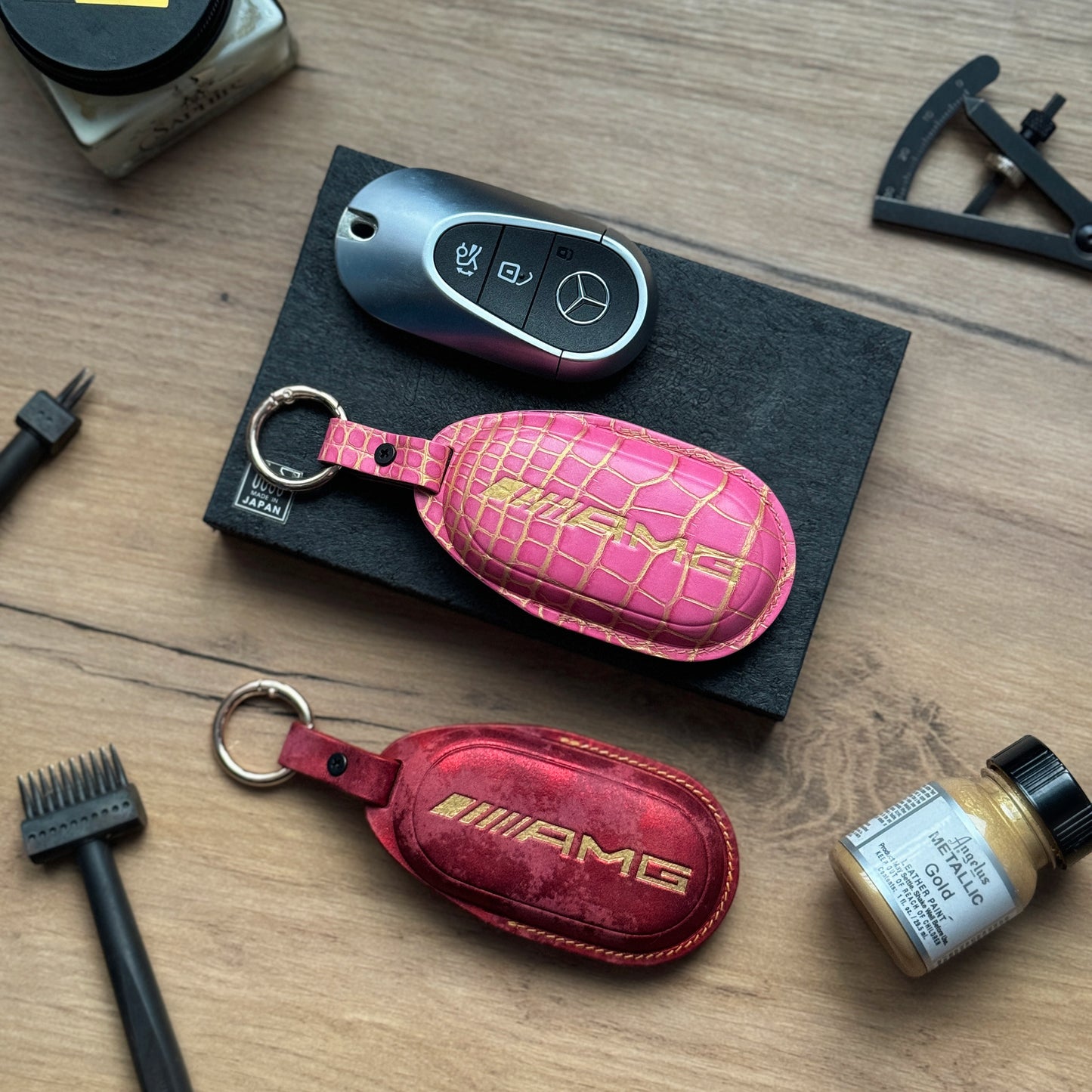 Mercedes Car Key Fob Cover Leather