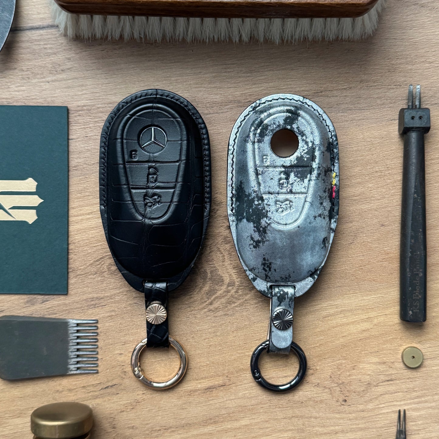 Mercedes Car Key Fob Cover Leather