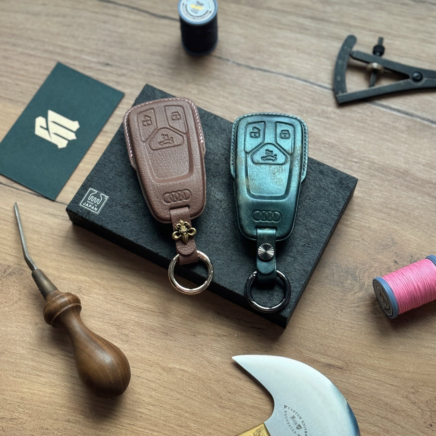 Audi Car Key Fob Cover Leather