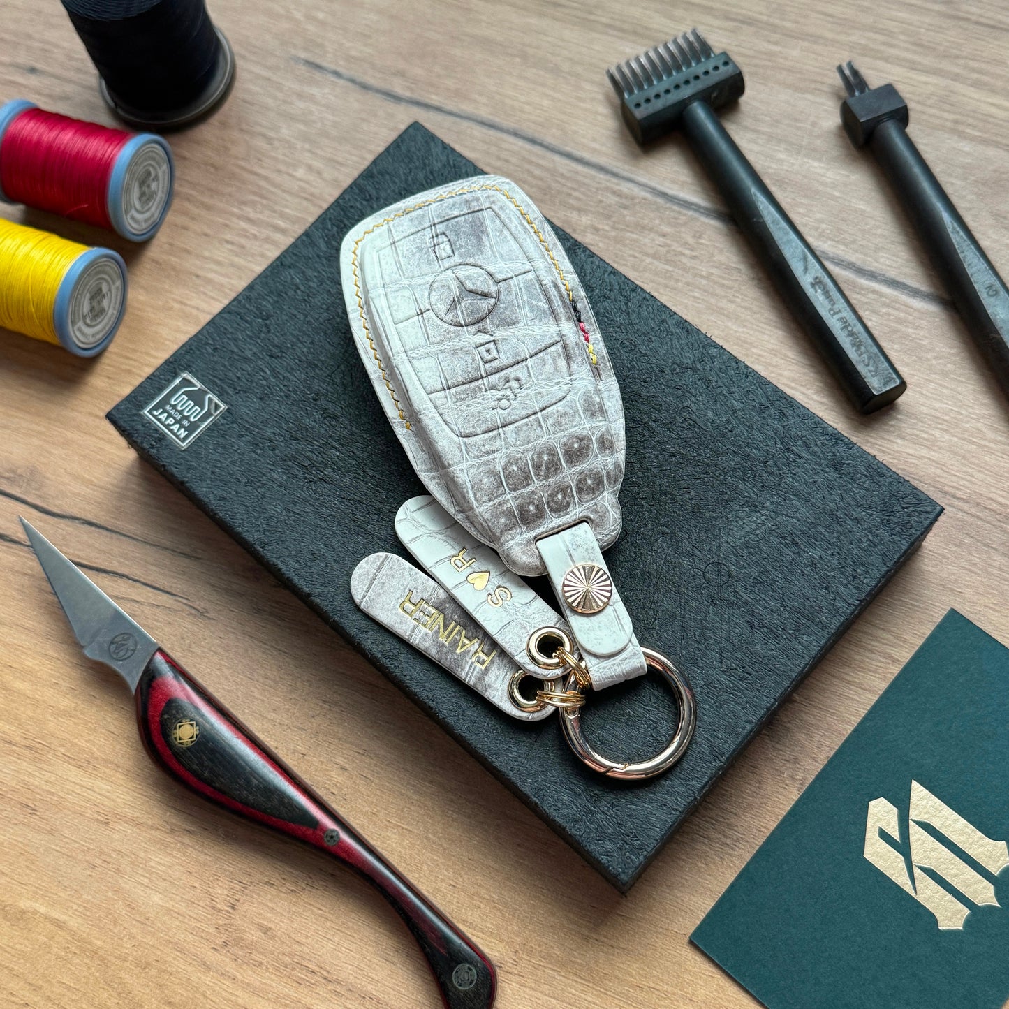 Mercedes Car Key Fob Cover Leather