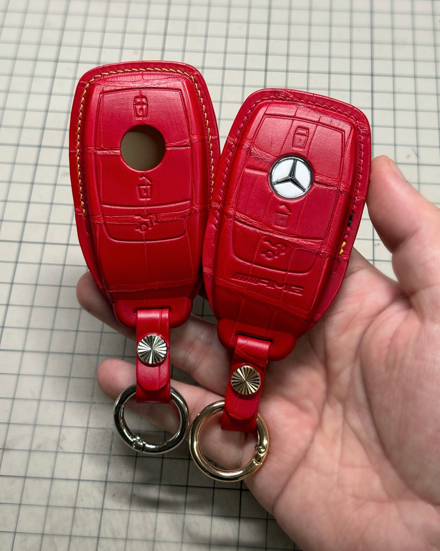 Mercedes Car Key Fob Cover Leather