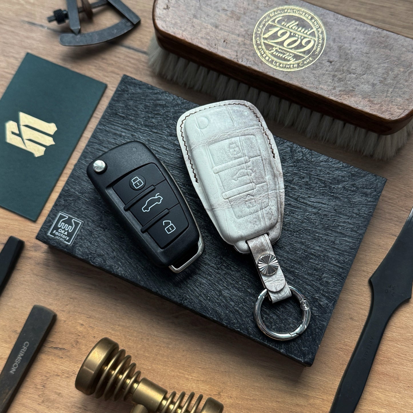 Audi Car Key Fob Cover Leather