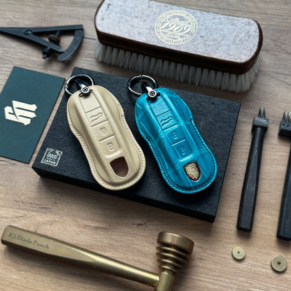 Porsche Car Key Fob Cover Leather