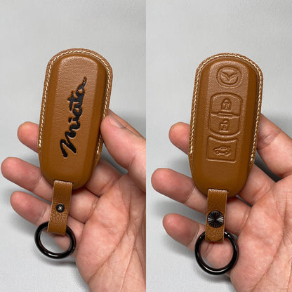 Mazda Car Key Fob Cover Leather