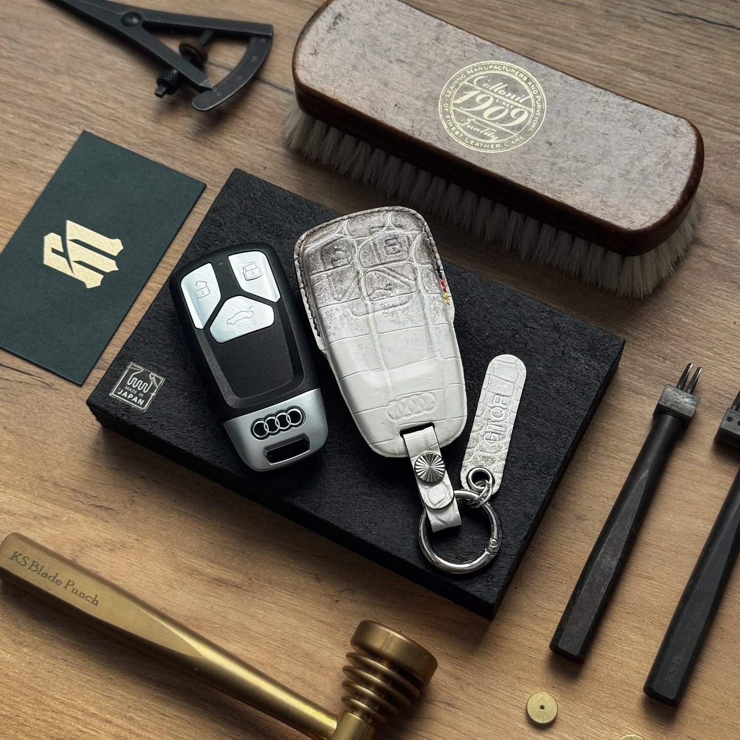 Audi Car Key Fob Cover Leather
