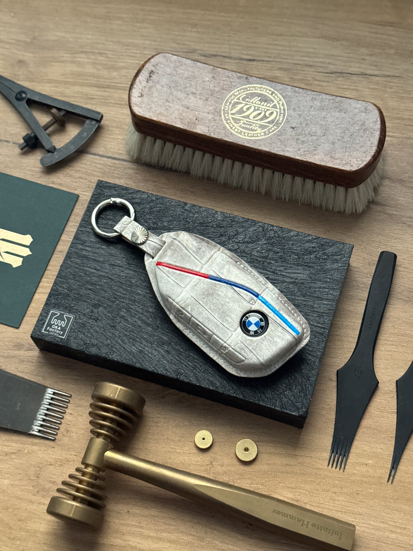 BMW Car Key Fob Cover Leather