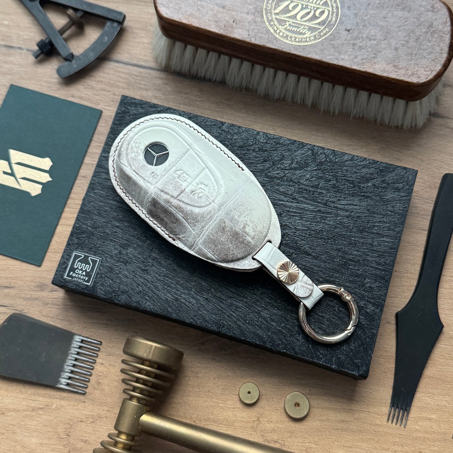 Mercedes Car Key Fob Cover Leather