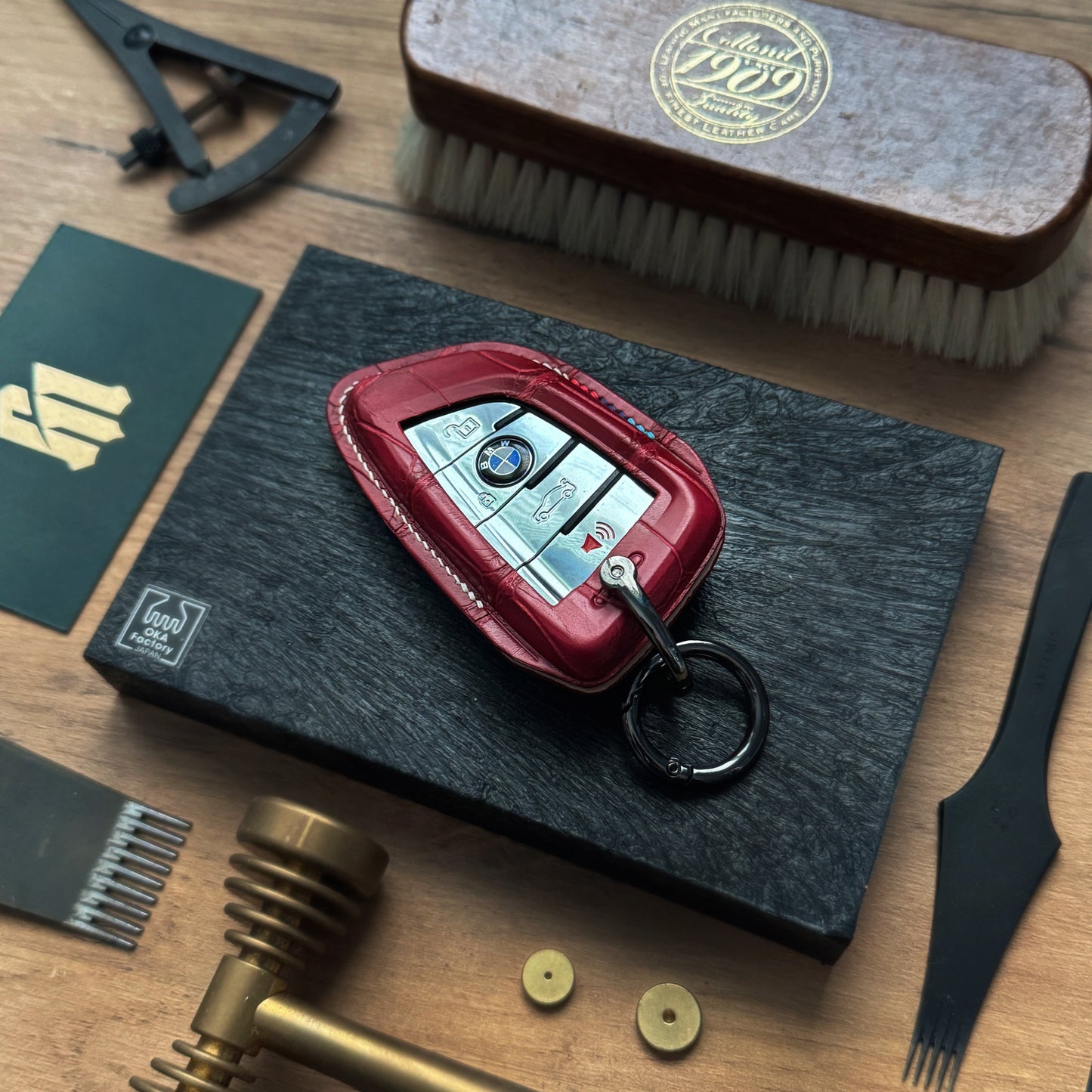 BMW Car Key Fob Cover Leather