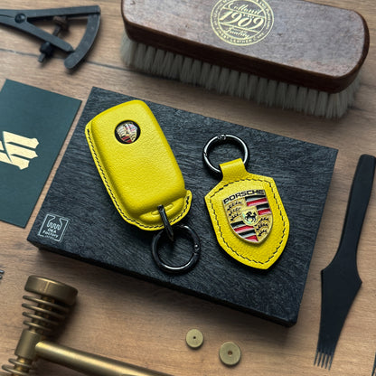 Porsche Car Key Fob Cover Leather