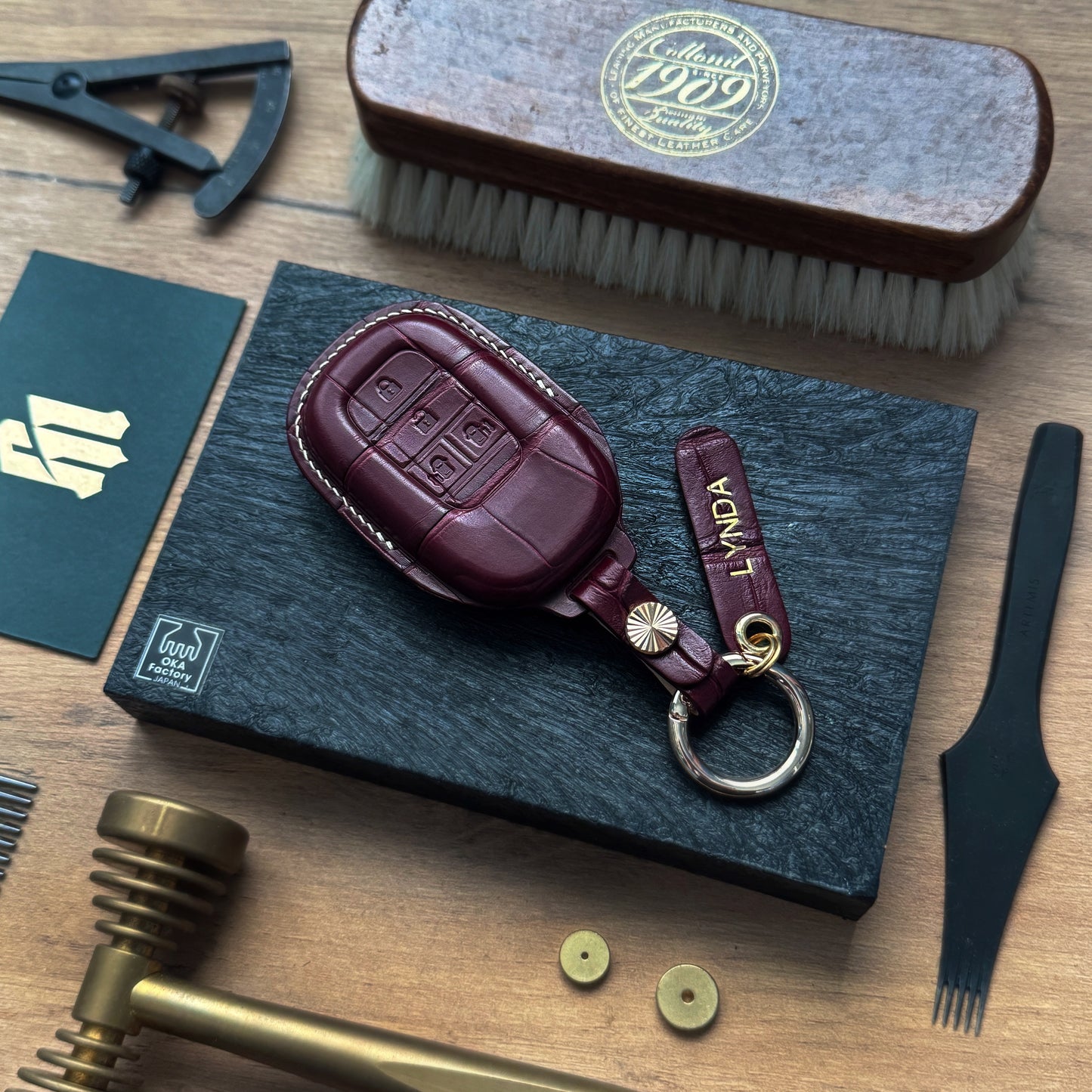 Honda Car Key Fob Cover Leather