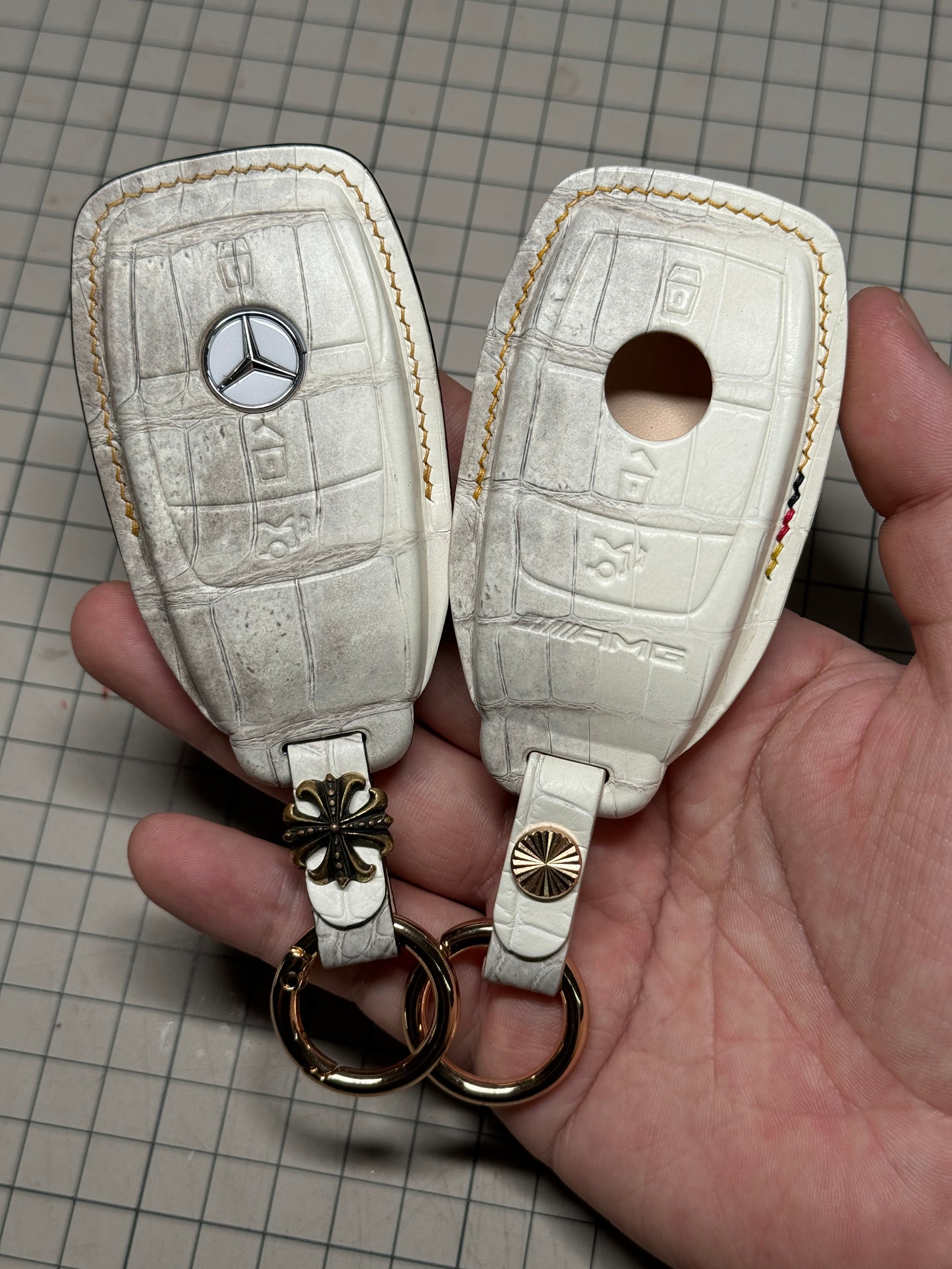Mercedes Car Key Fob Cover Leather