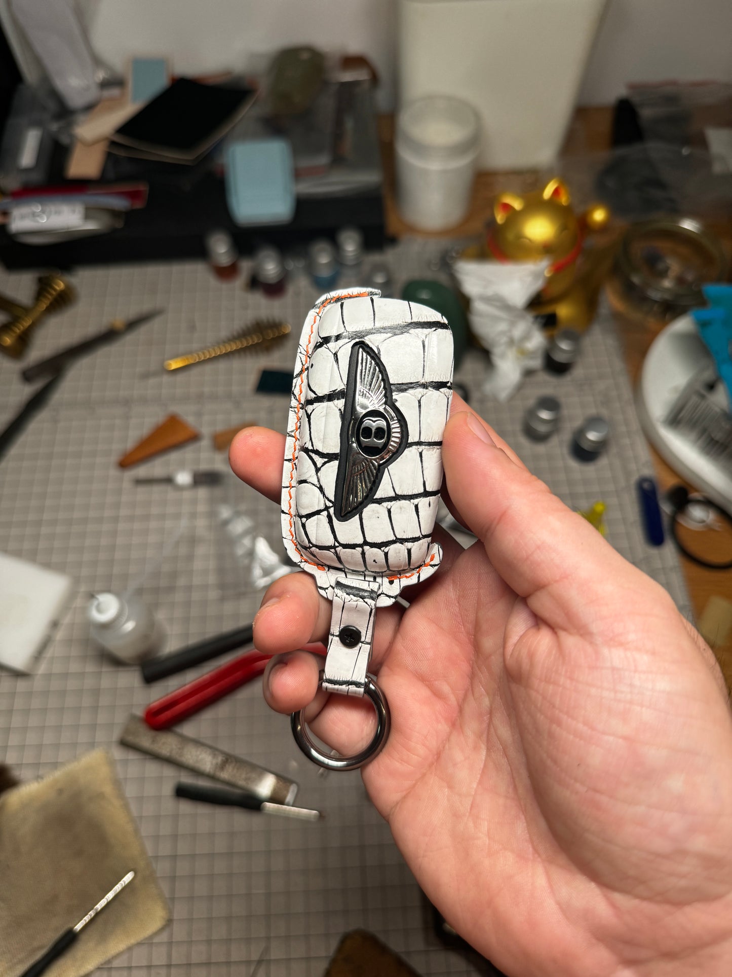 Bentley Car Key Fob Cover Leather